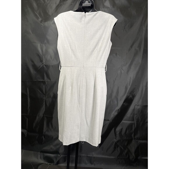Calvin Klein  Light Gray V Neck Sleeveless Career Dress Sz 6 Petites NWT - Picture 7 of 14